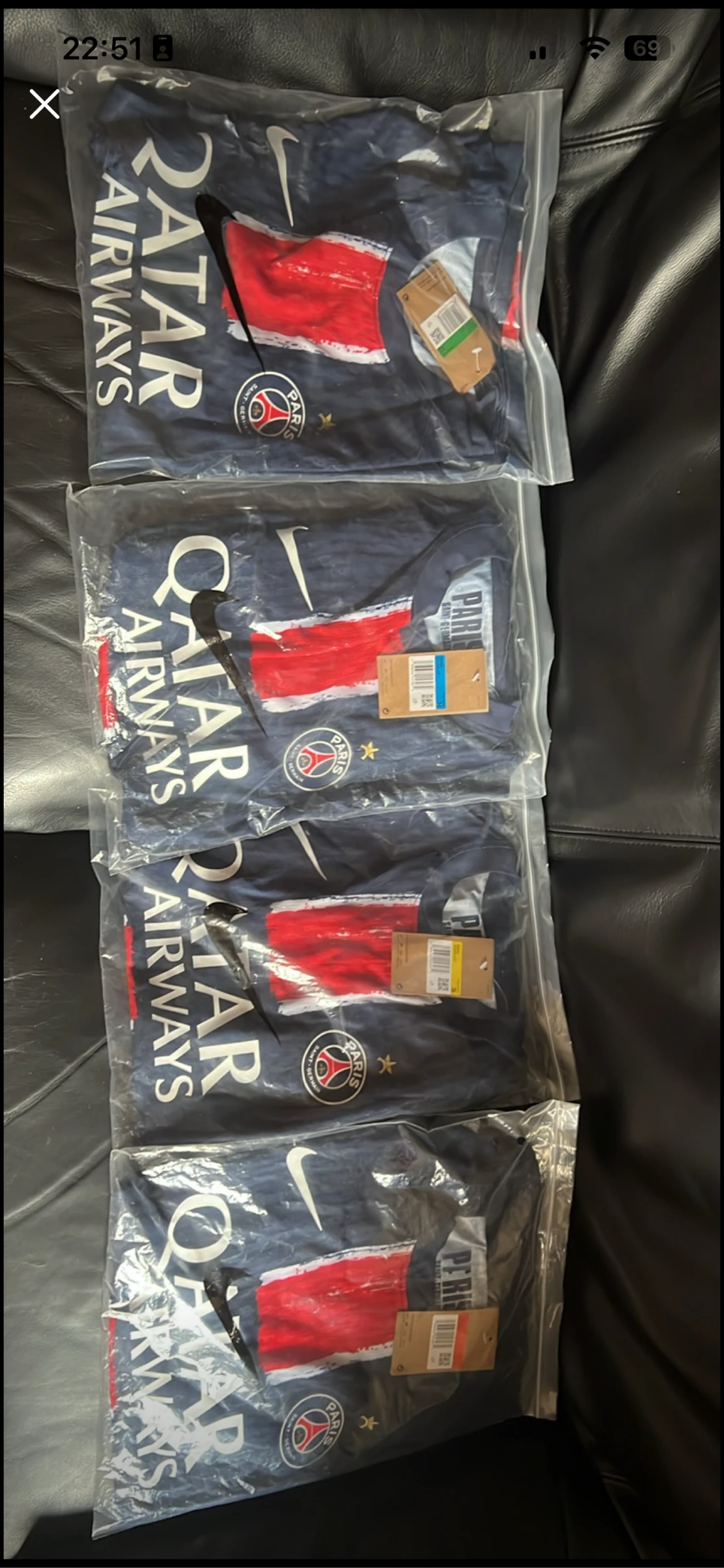 Official Collector Nike PSG Soccer Jersey – 1 Star – New S M L XL – photo 2